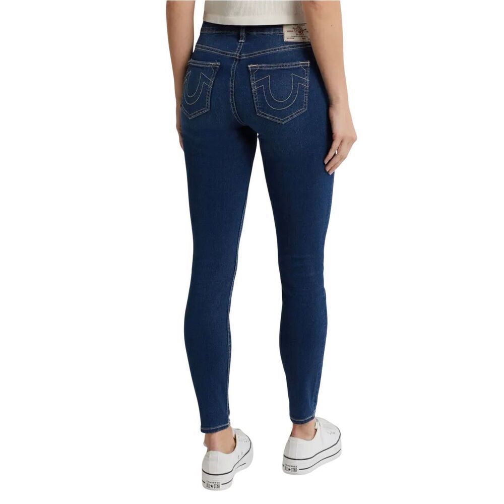 True Religion dark wash Jennie curvy mid-rise skinny jeans size 31